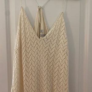 GUESS Cream Crocheted Maxi Dress - Size S